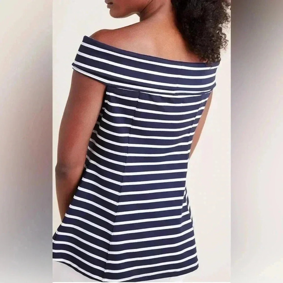 Maeve by Anthropologie Structured Off-The-Shoulder Top Size Medium - Picture 2 of 8